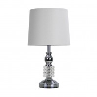 Oriel Lighting-MAYA.1 - Crystal and Chrome Complete Table Lamp